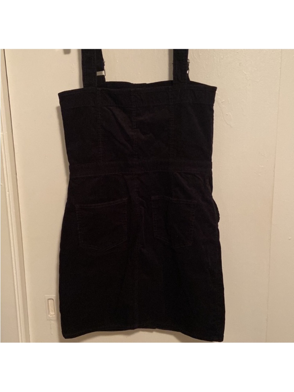 Gap Black Corduroy Overall Dress, Size M, Shirtall Button Down Jumper - Picture 14 of 16